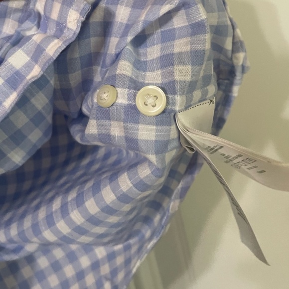 Ralph Lauren Mens M Short Sleeve Button Down Classic Fit Shirt Blue Checkered - Picture 6 of 8